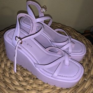Madden Girl lilac strappy platform sandals